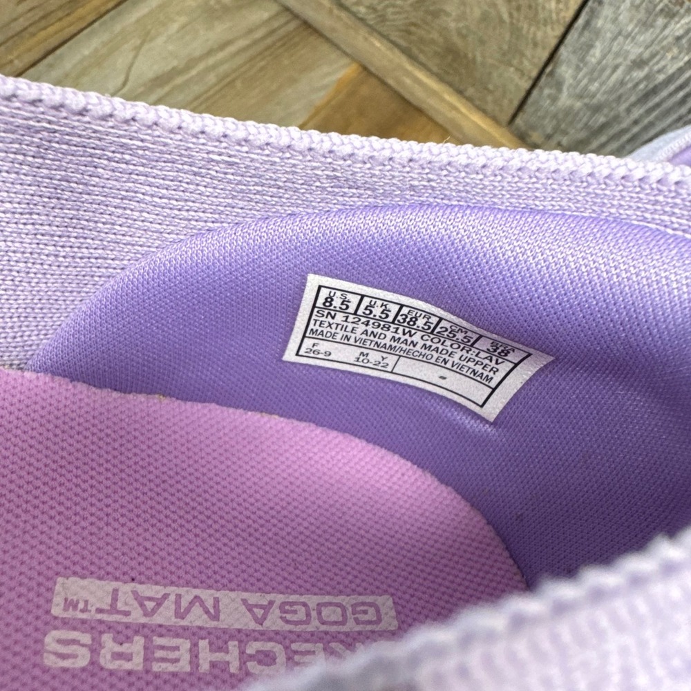 Skechers Go Walk Stretch Fit Lavender Purple Slip On Sneakers 124981W Womens 8.5 - Picture 6 of 8